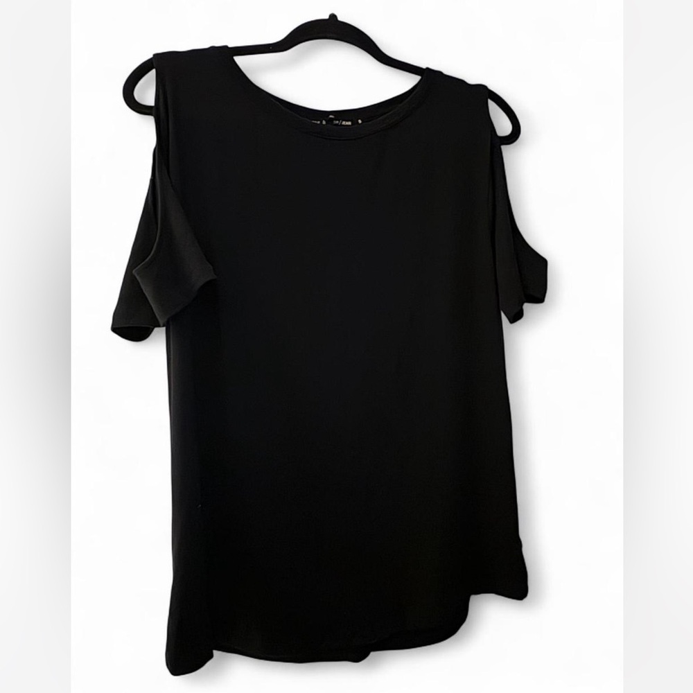 rag & bone Black Cold Shoulder Blouse